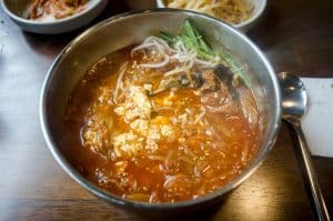 A Delicious Chili Soup in a Stainless Bowl