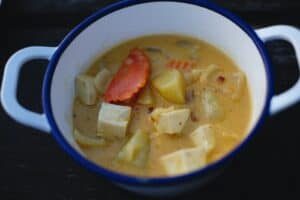 Photo of Tofu Soup in White Pot