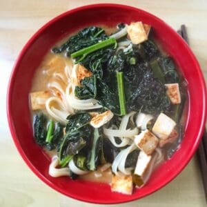 vegetarian soup with tofu