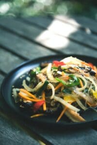 bowl of cooked food, Stir-fry Vegetables