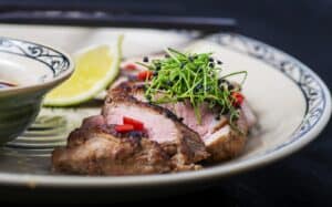 Sliced Meat with Microgreens